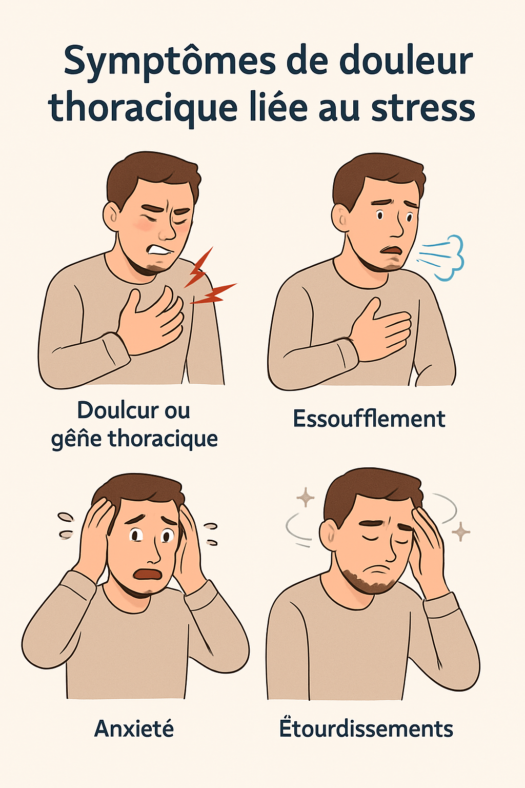 découvrez les liens entre douleur thoracique et stress, leurs symptômes courants, les causes possibles et les options de traitement pour soulager l'inconfort et prévenir les complications.